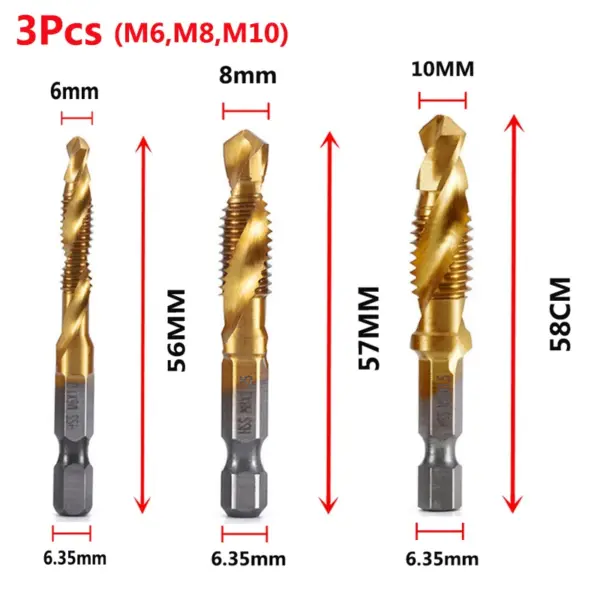 HSS Metric Tap Drill Bits Set M3 to M10 - Image 12