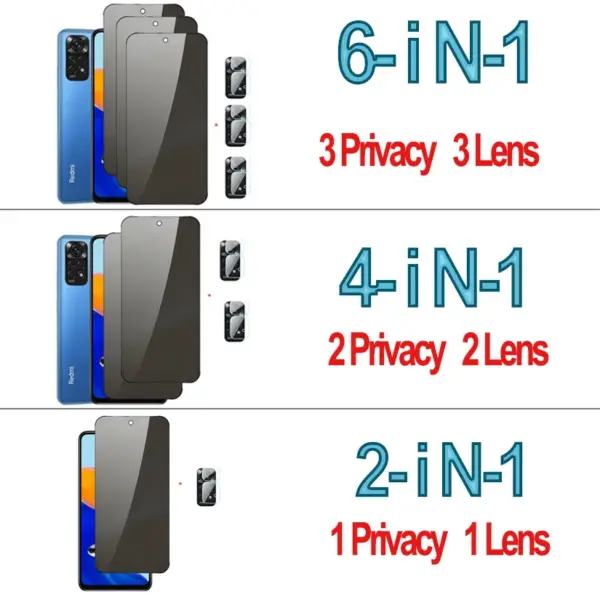 Xiaomi Redmi Note 11 Privacy Tempered Glass - Image 2