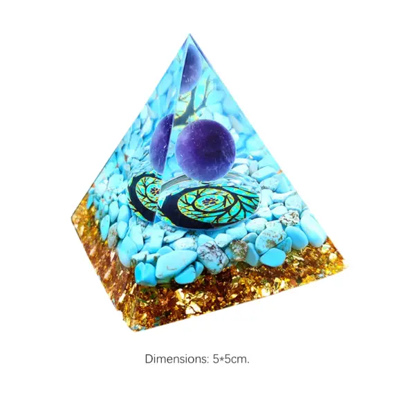 5cm Natural Stone Orgonite Pyramid Crystal - Image 17