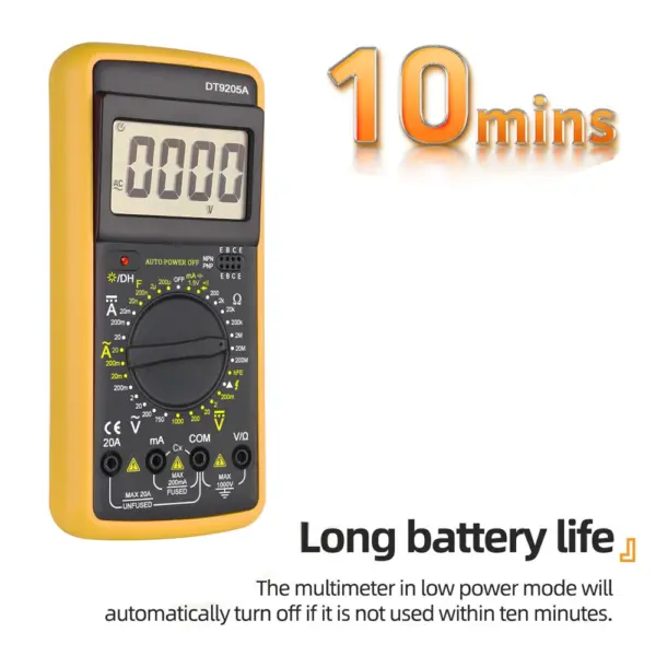 DT-9205A Digital Multimeter Voltage Tester - Image 3