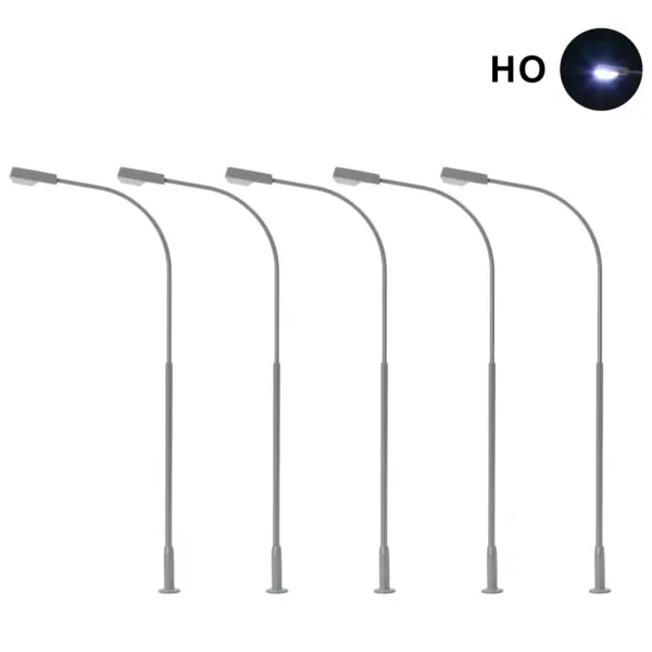 5pcs HO Scale 1:87 Bright White LED Lamps - Image 2