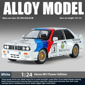 1988 1:24 BMW M3 E30 Diecast Model Car 23 S129cc06725ac40dba39b19b6bf0a63e50