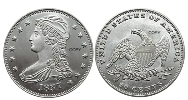 Silver-Plated 1837 Commemorative Coin Collectible - Image 7