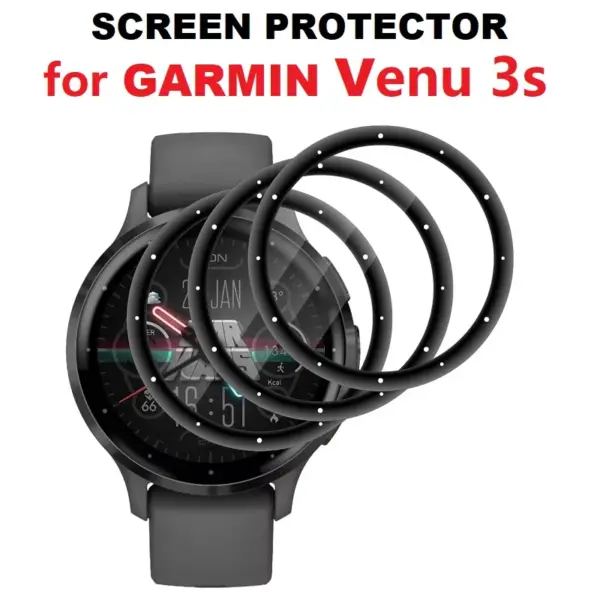 3PCs 3D Curved Edge Screen Protector for Garmin Venu - Image 4