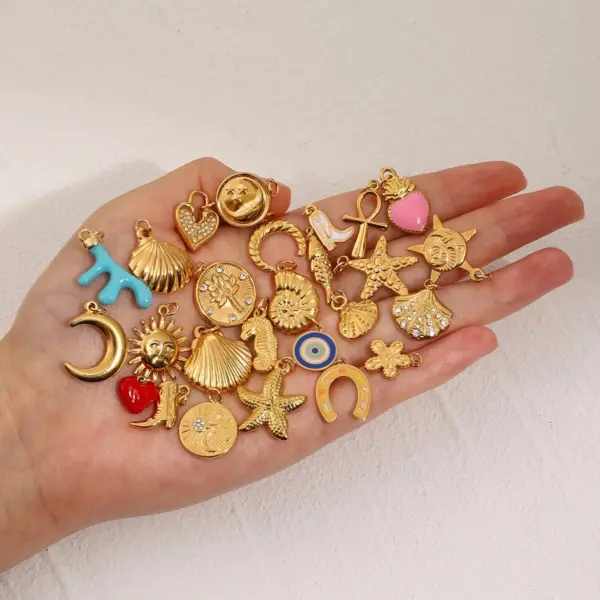 3PCS Stainless Steel Cute Jewelry Charms Set - Image 4