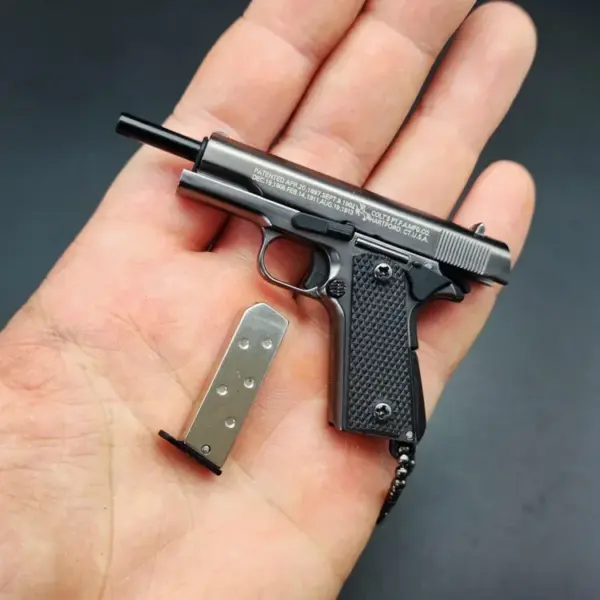 Miniature Colt M1911 Pistol Keychain Model - Image 5