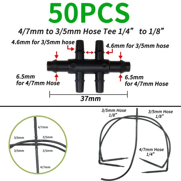 20PCS 3/5mm Hose Connectors for Drip Irrigation - Image 20