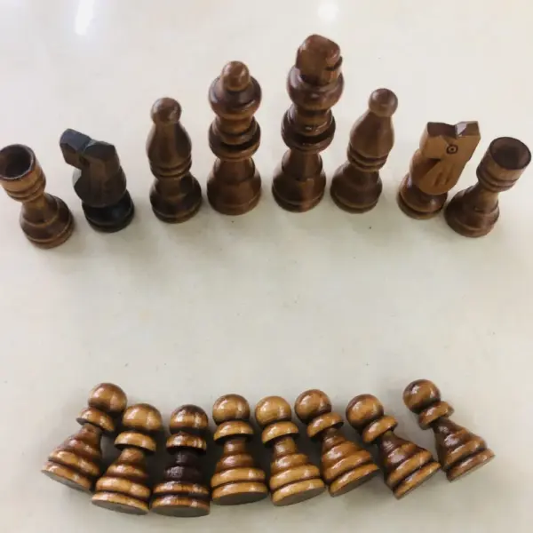 16Pcs Wooden Chess Pieces Set 64mm King - Image 5