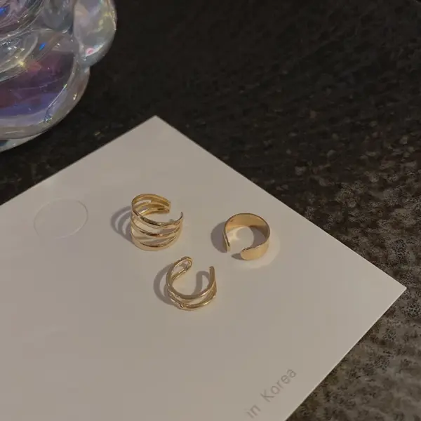 Silver Leaf Clip Earrings Set for Women and Men - Image 5