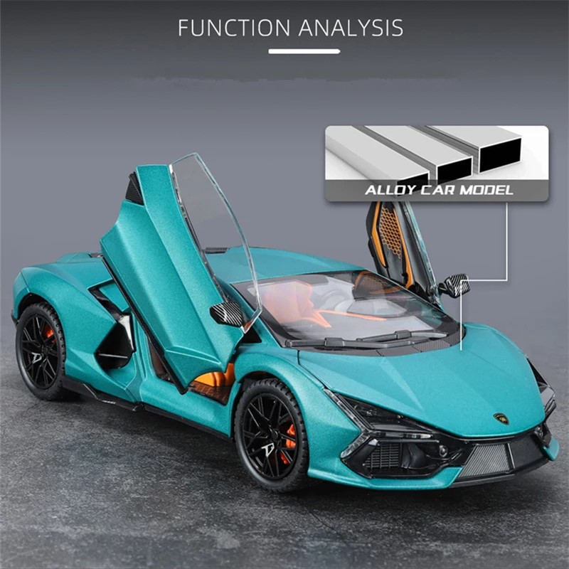 1:24 Alloy Sports Car Model Diecast Toy 2 1:24 Alloy Sports Car Model Diecast Toy - Image 2