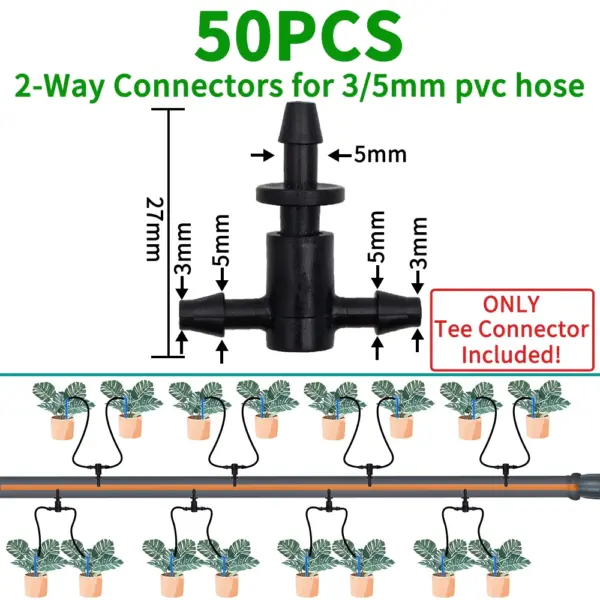20PCS 3/5mm Hose Connectors for Drip Irrigation - Image 2