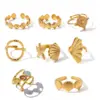 Classic Stainless Steel Geometric Rings for Women