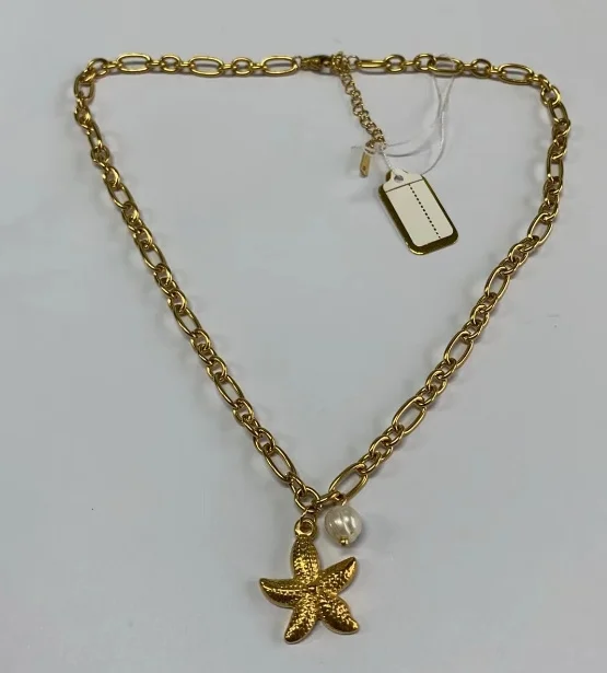 Gold Stainless Steel Shell Pendant Necklace 31 Gold Stainless Steel Shell Pendant Necklace - Image 31