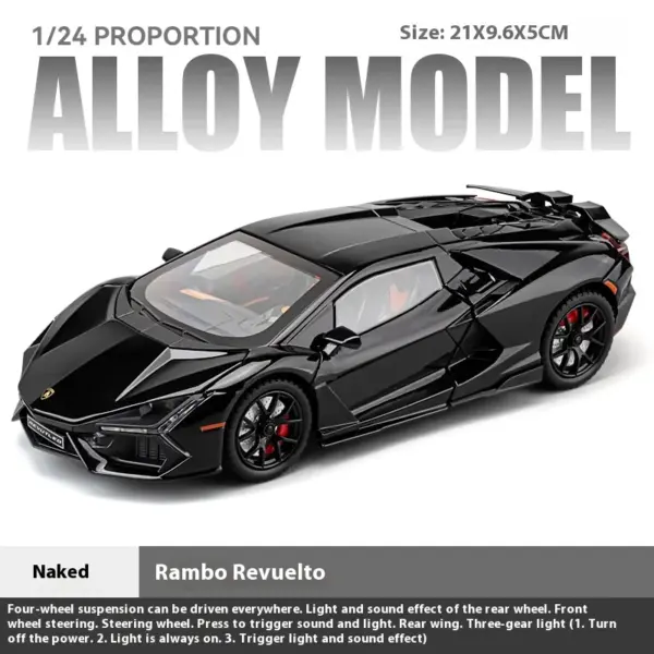 1:24 Lamborghini Revuelto Alloy Diecast Model Car - Image 9
