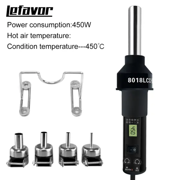 LCD Digital Heat Hot Air Gun Soldering Station - Image 2