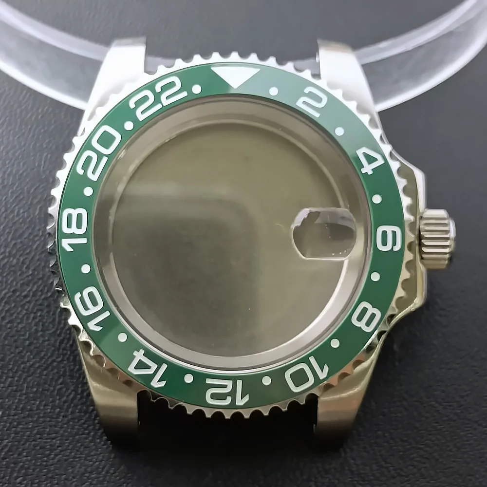 NH35 GMT Steel Watch Case 40.5mm Silver 123 NH35 GMT Steel Watch Case 40.5mm Silver - Image 123