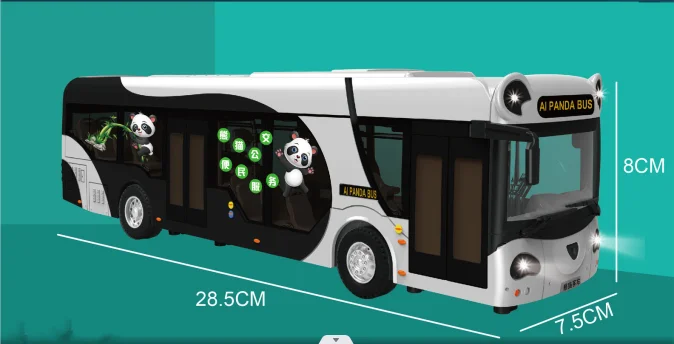 42 Scale Alloy Panda Bus Model Decoration 7 42 Scale Alloy Panda Bus Model Decoration - Image 7