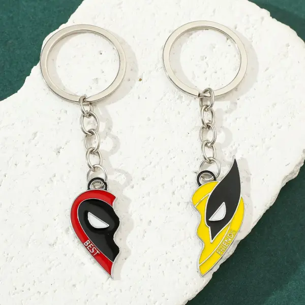 Marvel Deadpool & Wolverine Heart Pendant Set - Image 3