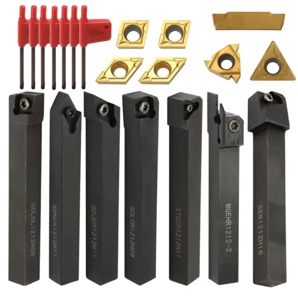 Lathe Tool Holder Set with Inserts 8mm 10mm 12mm - Image 10