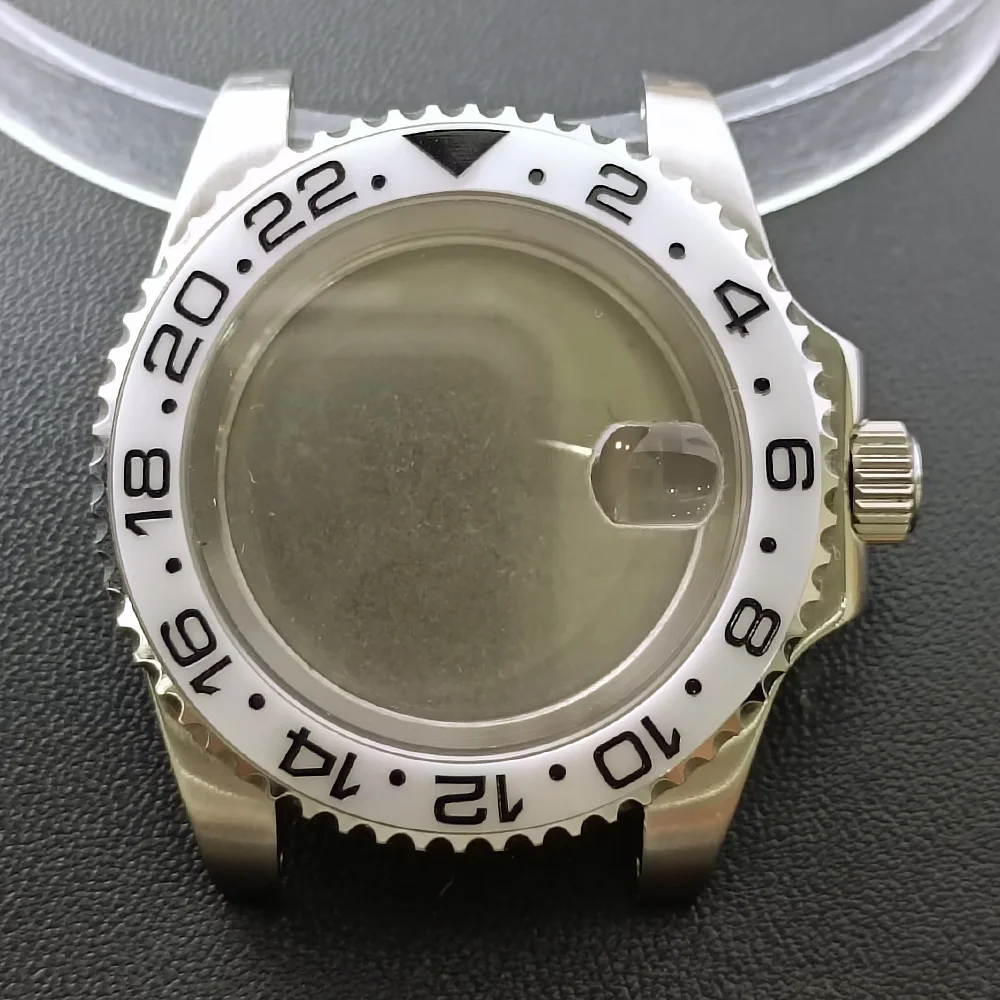 NH35 GMT Steel Watch Case 40.5mm Silver 96 NH35 GMT Steel Watch Case 40.5mm Silver - Image 96
