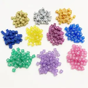 100 Mini 5mm Acrylic D6 Dice Set