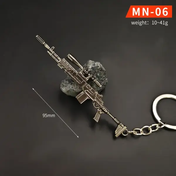 Chicken Dinner Game Keychain Set with P90 and AWM - Image 15