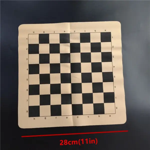 Resin Chess Set with Leather Chessboard - Image 2