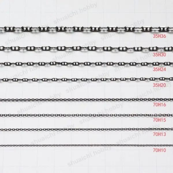 500mm Black Metal Anchor Chain for RC Boats - Image 2