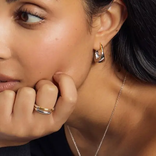 Luxury Stainless Steel Hollow Drop Earrings - Image 3