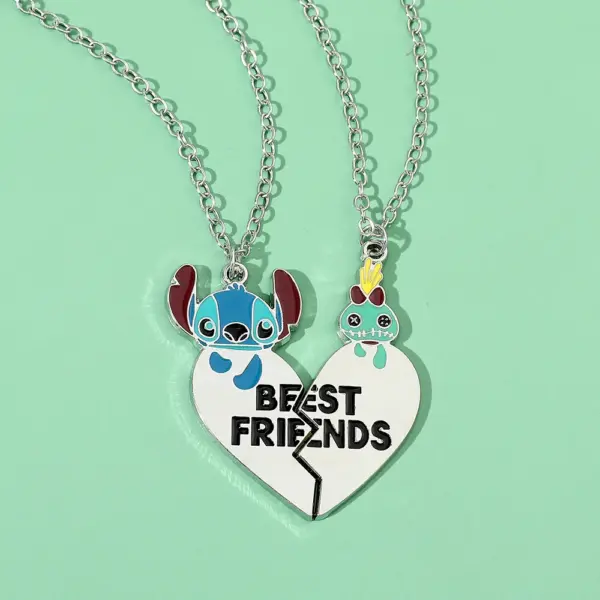 Disney Stitch Heart Necklace for Couples - Image 24