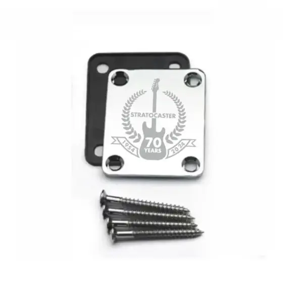 Tele Electric Guitar Neck Plate with Screws - Image 3
