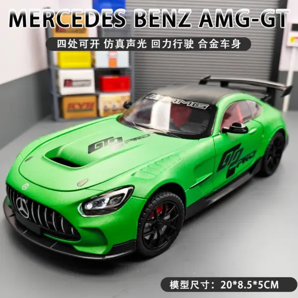 1:24 Mercedes-Benz AMG-GT Diecast Model Car - Image 7