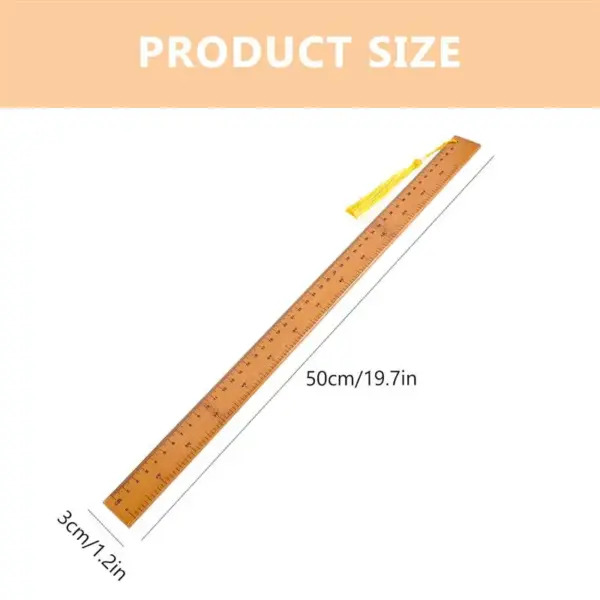 Bamboo Wood Ruler for School and Crafts - Image 7