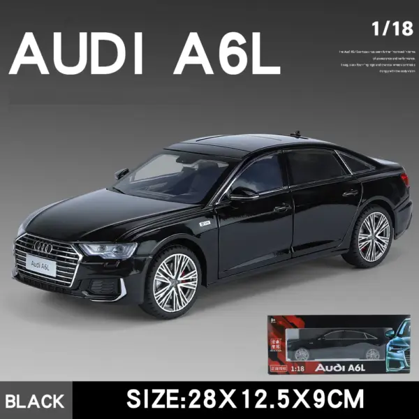 1:18 AUDI A6L Diecast Car Model with Lights - Image 9