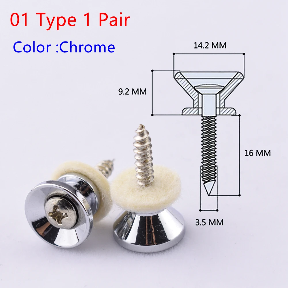 Guitar and Bass Strap Button Pins Set 15 Guitar and Bass Strap Button Pins Set - Image 15