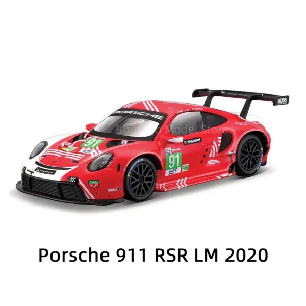 Bburago 1:24 Porsche 911 RSR LM 2020 Model - Image 7