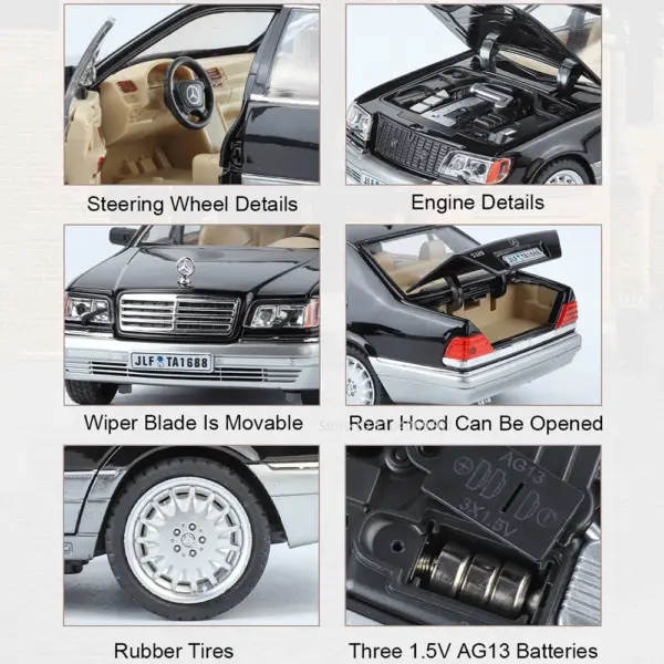 1:24 W140 Diecast Miniature Car Model - Image 4