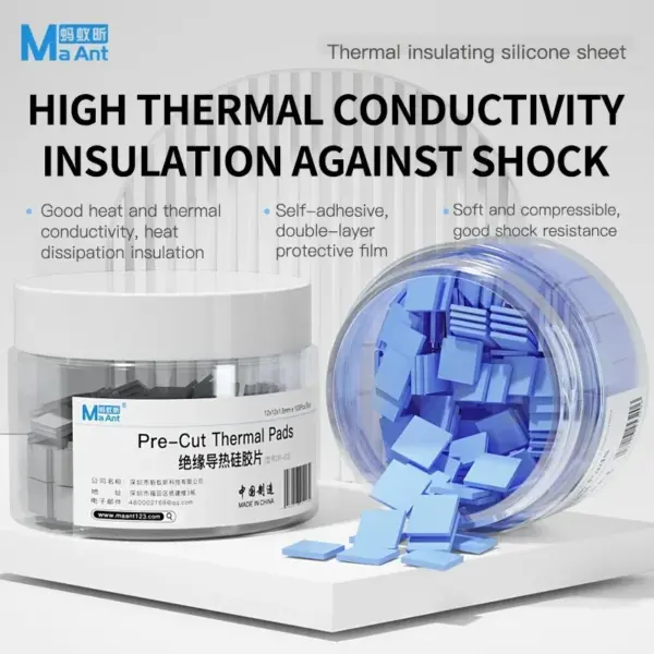 100PCS Thermal Insulating Silicone Sheets - Image 2