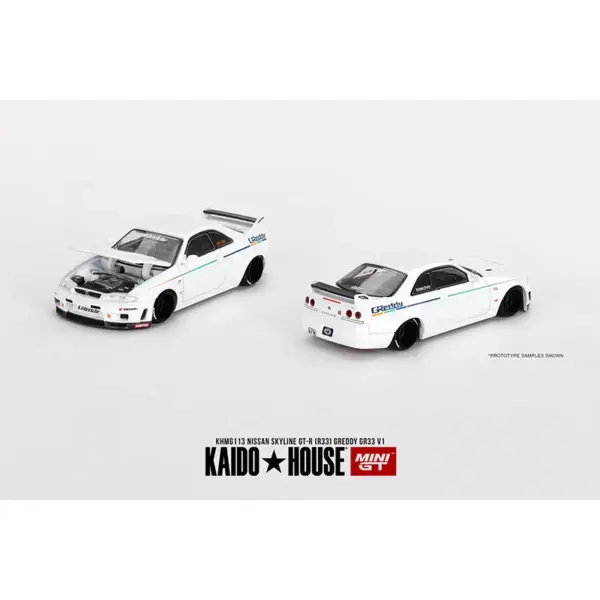 Skyline GT-R R33 Diecast Model 1:64 White - Image 2