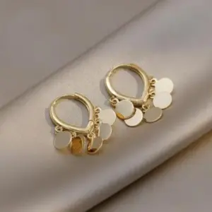 Vintage Heart Copper Hoop Earrings 72mm Length