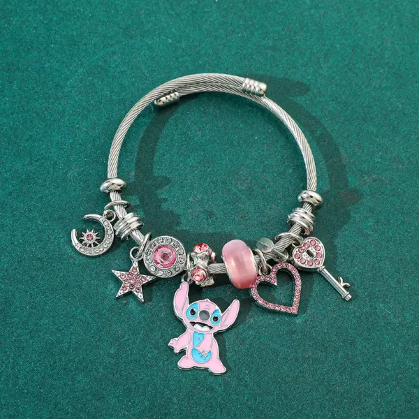 Trendy Disney Stitch Heart Beaded Bracelet - Image 21