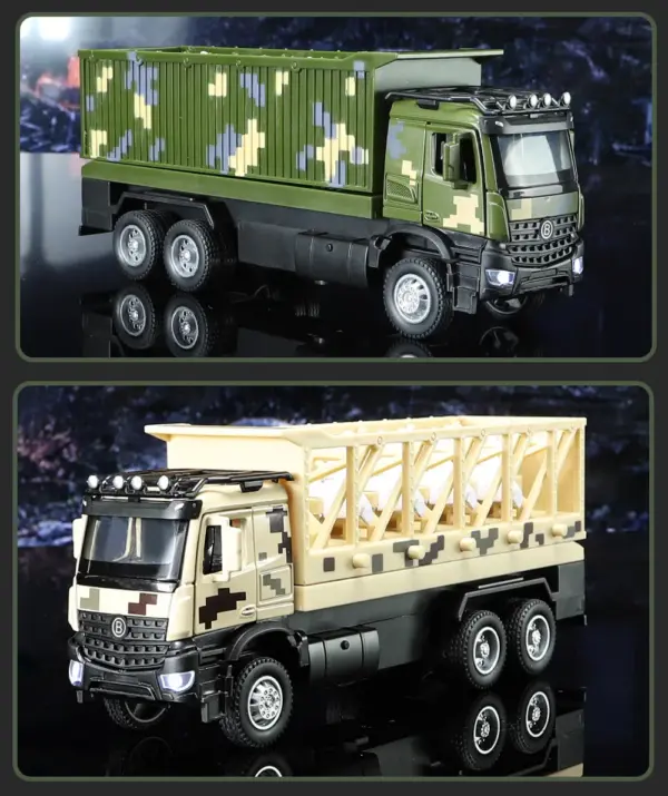 1:35 Alloy Military Truck Model Vehicle - Image 6