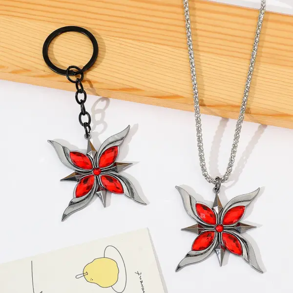 Genshin Impact Arlecchino Cosplay Keychain - Image 4