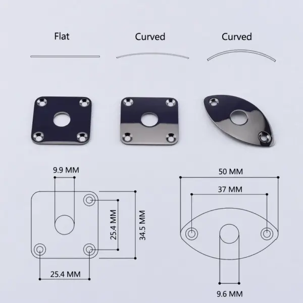 Stainless Steel Jack Plate for Electric Guitars - Image 2