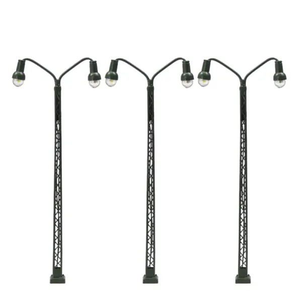 Evemodel 3pcs HO TT Scale Lattice Mast Lamp - Image 4
