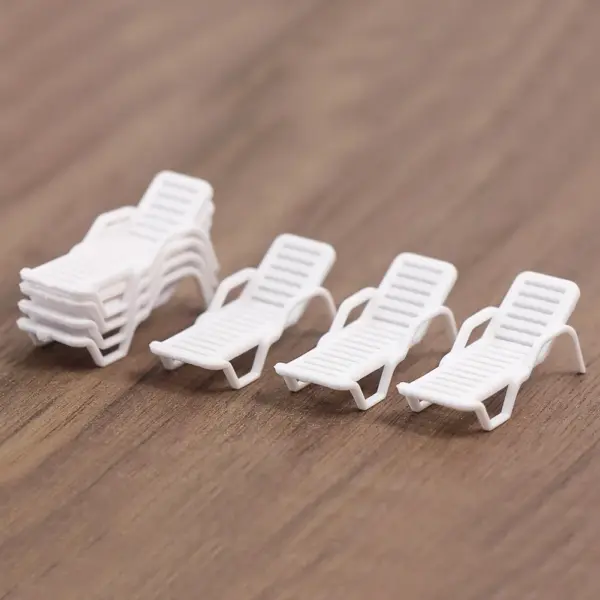 24pcs Z OO HO TT N Scale Beach Chairs - Image 2