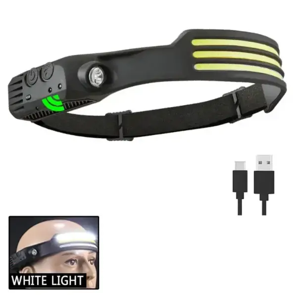 COB LED Sensor Headlamp Waterproof Rechargeable - Image 8