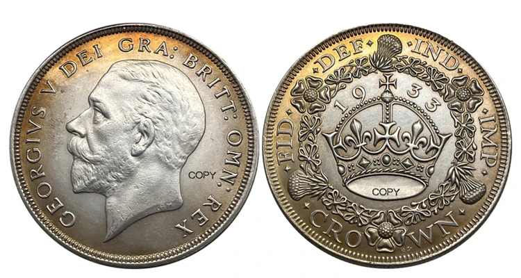 Great Britain 1933 Crown Collectible Replica 9 Great Britain 1933 Crown Collectible Replica - Image 9