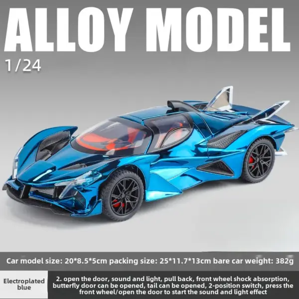Apollo Project 1:24 Diecast Sports Car Model - Image 9