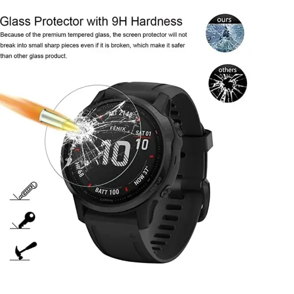 5PCS Tempered Glass Protector for Garmin Fenix 7 - Image 3